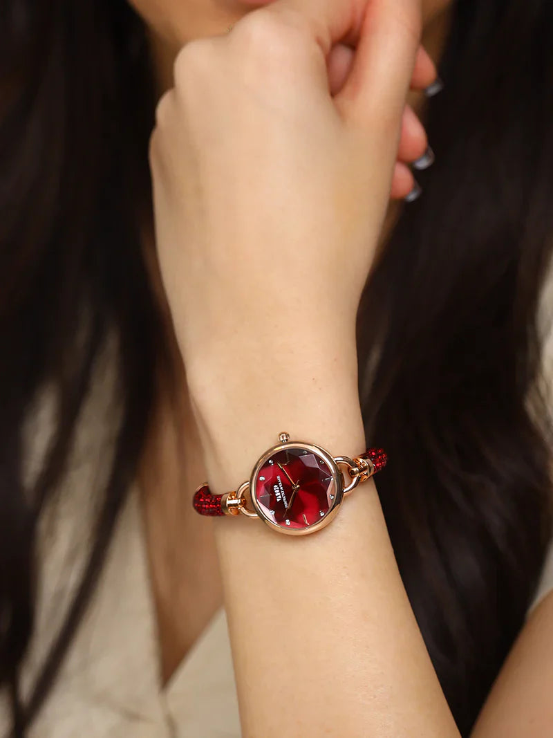 Crystal Slider Watch White