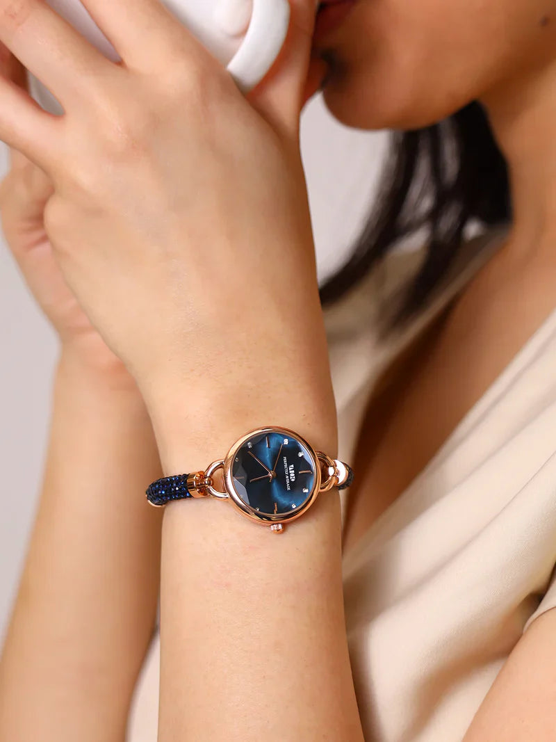 Crystal Slider Watch White