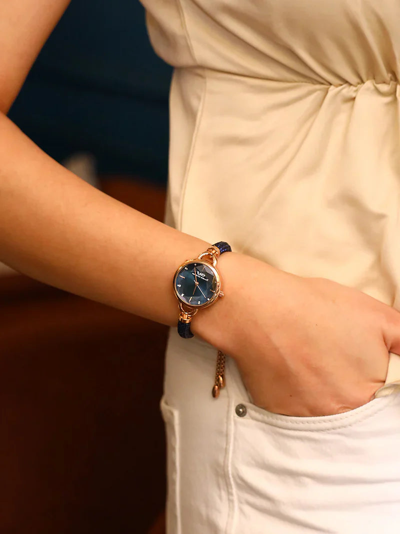 Crystal Slider Watch White