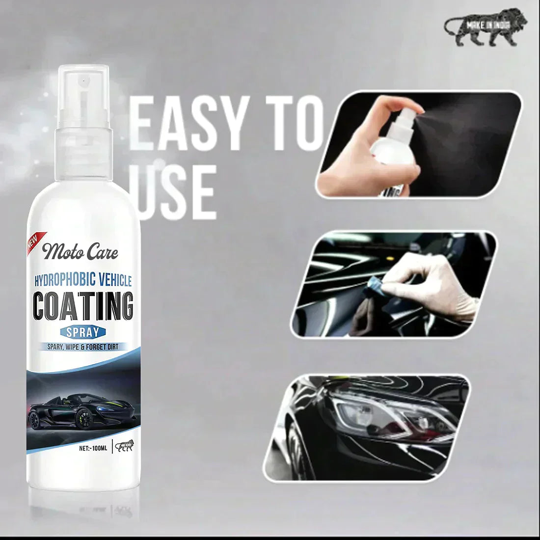 HYDROPHOBIC VEHICLE COATING SPRAY FOR MOTOR CARS ** Buy 1 Get 1 Free **