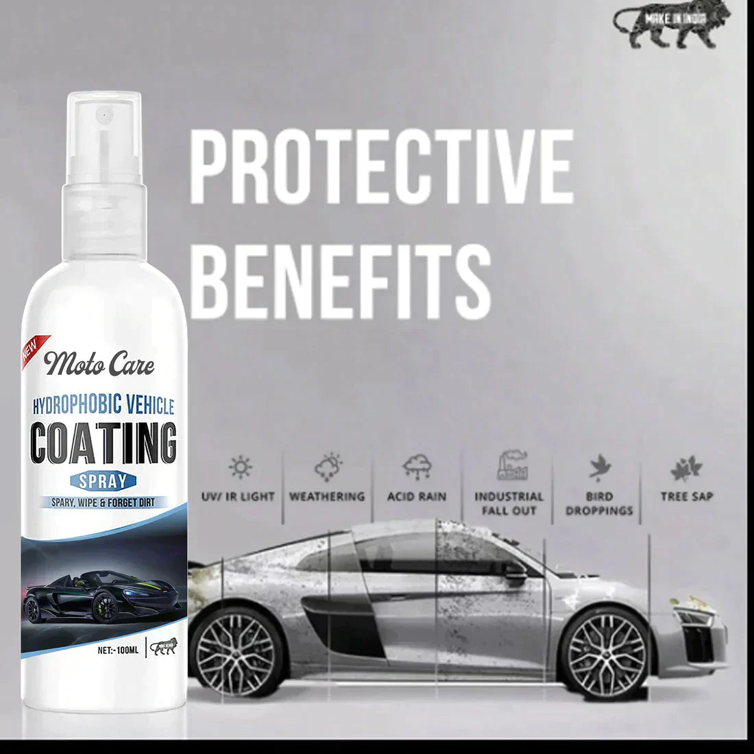 HYDROPHOBIC VEHICLE COATING SPRAY FOR MOTOR CARS ** Buy 1 Get 1 Free **