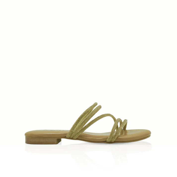 Gilded Muse Flat Sandals (Man-Made)