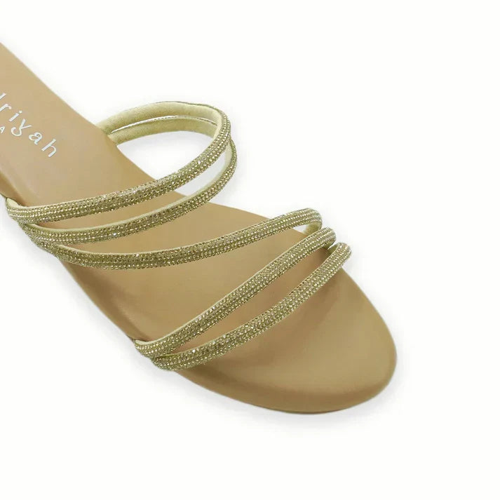 Gilded Muse Flat Sandals (Man-Made)