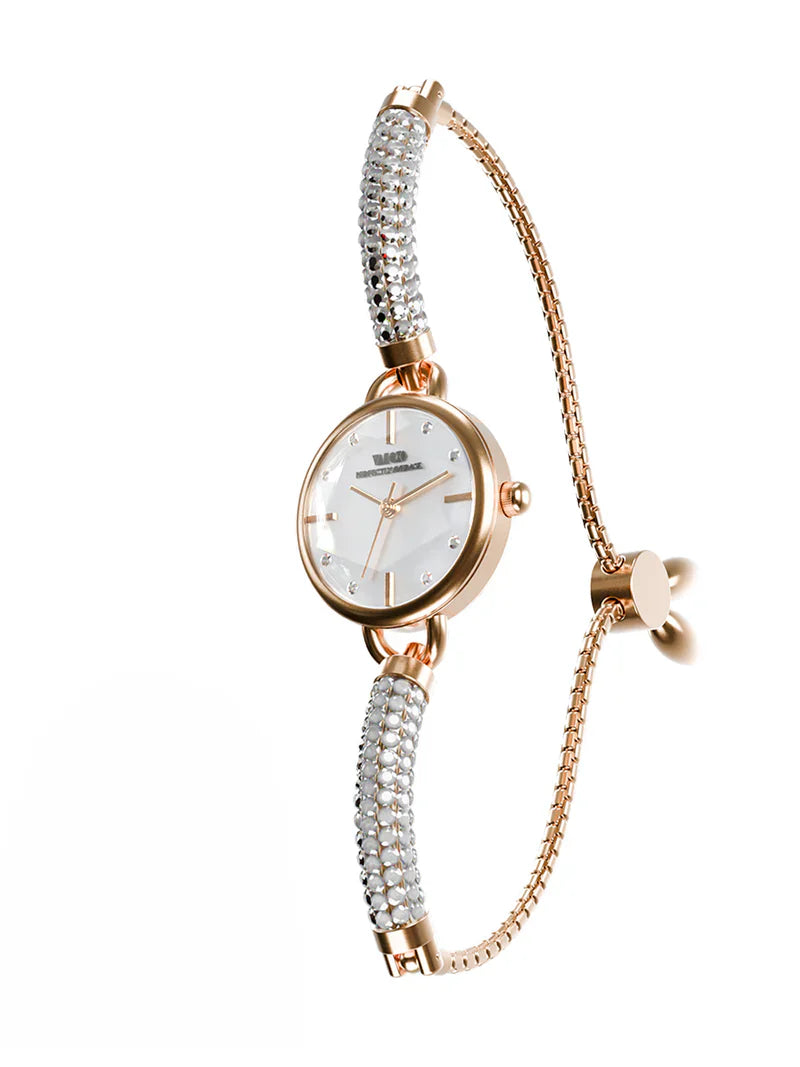 Crystal Slider Watch White